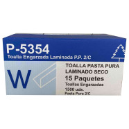 Toalla Secamanos P-5354 Plegada en W, 2 Capas, 100 Servicios