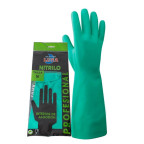Guantes de Nitrilo Flocados, Sin Polvo, Uso Industrial. Varias Tallas