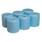 Celea 130, Papel Secamanos en Bobina Azul, Tipo Mecha, 2 Capas, 300 Servicios