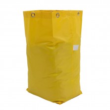 Bolsa Amarilla de Tela Plastificada para Carros De Limpieza, 37x23x74 Cm, Capacidad de 70 L.