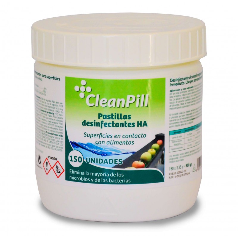 Clean Pill, Desinfectante de Verduras en Pastillas a base de Cloro HA