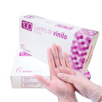 Guantes de Vinilo Sin Polvo, Transparentes - 4.5 Gr.