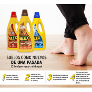 Alex Cera Incolora, Todo Tipo de suelos para Brillo Intenso, Aroma Fresco