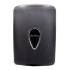 Dispensador Negro de Papel Tipo Mecha , Con Visor