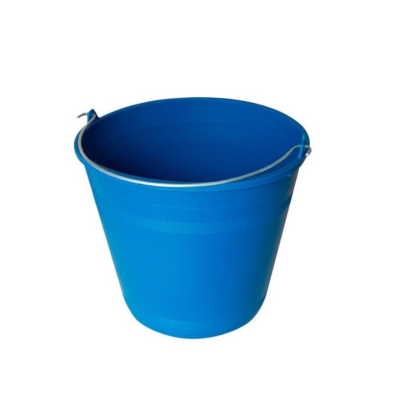 Mijello Art - Cubo de agua con almohadilla de limpieza, 3 compartimentos, 2  litros, azul con mango naranja (92-WP4021)
