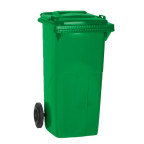 Contenedor Compacto Verde con Ruedas de 120L
