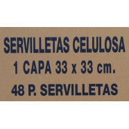 Servilleta Blanca 33X33 Cm, 1 Capa, 19 Gr.