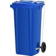 Contenedor 120 L Combo Azul Con Pedal Metálico. Varios Colores