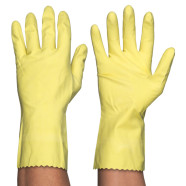 Guante Flocado Amarillo. Diferentes Tallas
