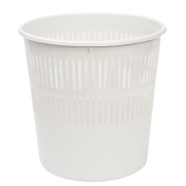 Papelera Rejilla Plástico Blanca 16 L.
