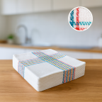 Paño Blanco de Algodón para Cocina, Gran Resistencia de 45X45 Cm.