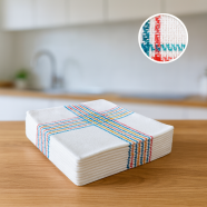 Paño Blanco de Algodón para Cocina, Gran Resistencia de 45X45 Cm.
