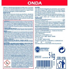 ONDA, Desinfectante Profesional Superficies sin Lejia. 5 L.