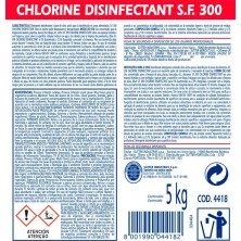 Sf 300, Detergente Desinfectante. Cloro Activo. 5 L