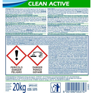 Clean Active, Detergente Perfumado. 20 Kg.
