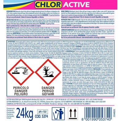 Chlor Active, Blanqueante A Base De Cloro. 24 Kg.