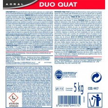 Duo Quat, Desinfectante Desengrasante Bactericida Ha. 5 L.