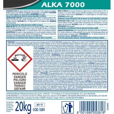 Alka 7000, Detergente Alcalino Multiusos. 20 Kg.