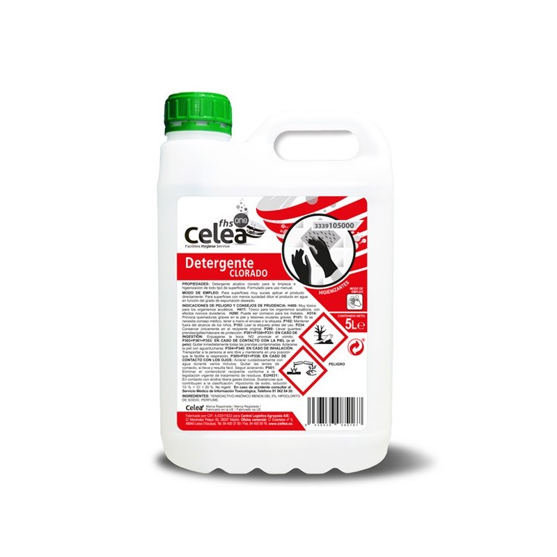 Detergente Clorado Celea Fhs One, 5 L.