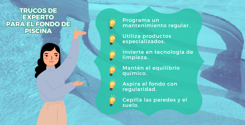 consejos avanzados de expertos en mantenimiento de piscinas para mantener el fondo de tu piscina impecable.