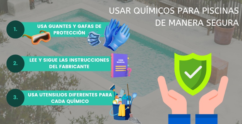 infografía con consejos de cómo usar productos químicos de forma segura