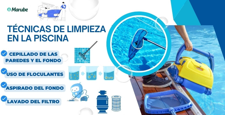 tecnicas de limpieza para la piscina y paredes