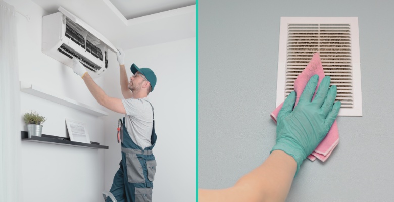 limpieza de rejillas de ventilación para buena calidad de aire en verano