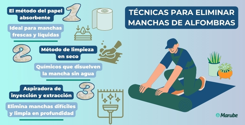 tecnicas para eliminar manchas de alfombras